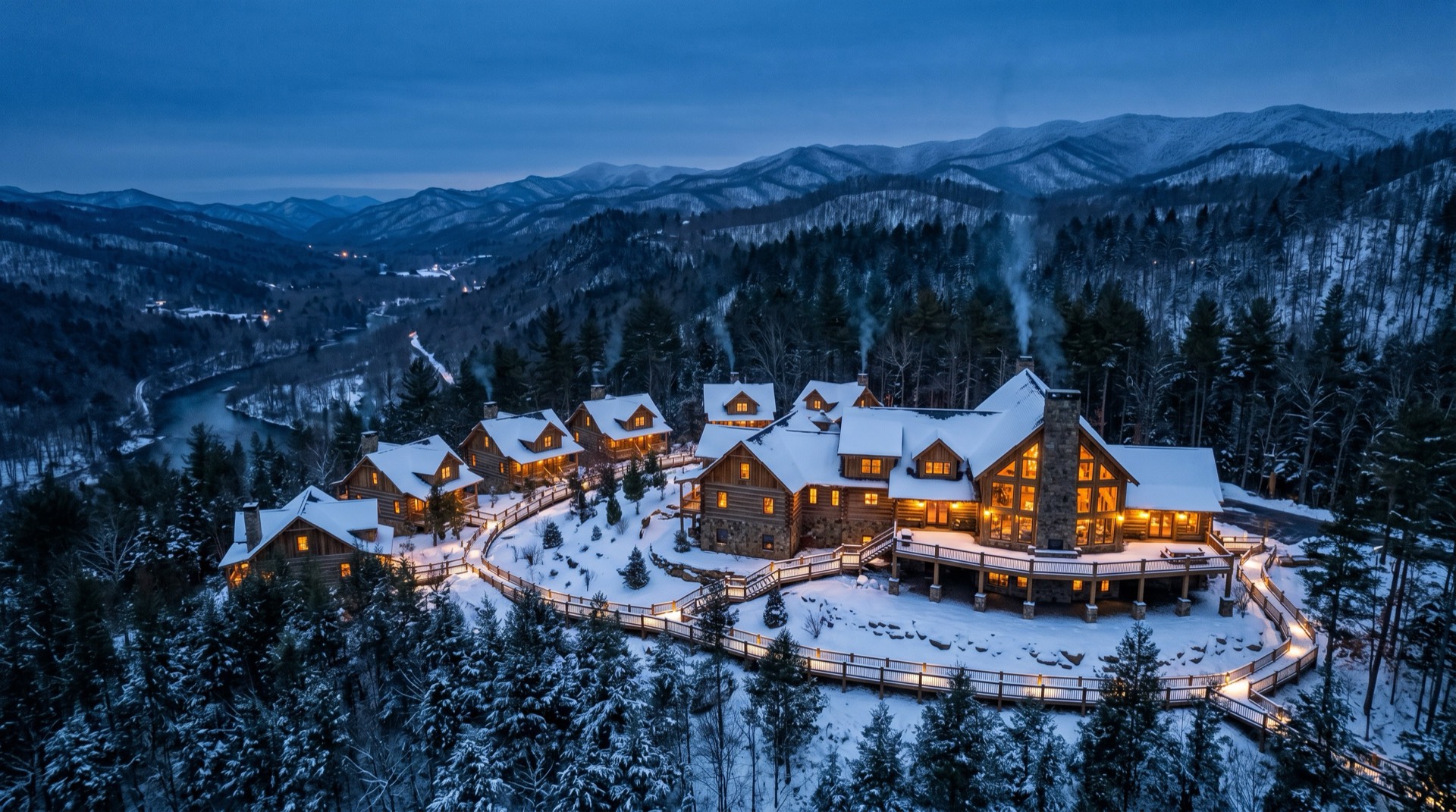 The lodge in winter